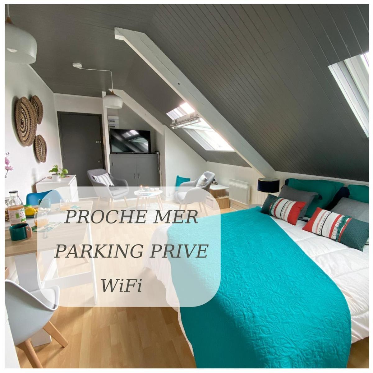 Agreable Cocon Sous Les Toits - Parking - Wifi Leilighet Pleneuf-Val-Andre Eksteriør bilde